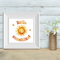 Hello Sunshine Wall Art Print - Instant Digital Download