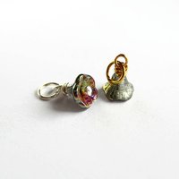 Tiny Crystal Vitrail Glass Flower Charm ~ Handmade by The Tiny Tree Frog Jewellery