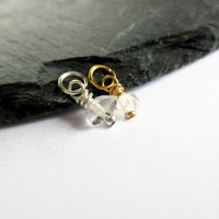 Herkimer Diamond Gemstone Charm ~ April Birthstone ~ Handmade by The Tiny Tree Frog Jewellery