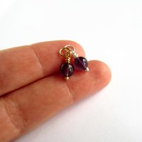 Amethyst Gemstone Charm ~ February Birthstone ~ Handmade by The Tiny Tree Frog Jewellery