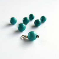 Turquoise Gemstone Charm ~ December Birthstone ~ Handmade by The Tiny Tree Frog Jewellery