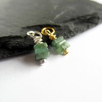 Emerald Gemstone Charm ~ May Birthstone ~ Handmade by The Tiny Tree Frog Jewellery