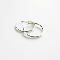 Single or Pair of 16mm 925 Sterling Silver Hoop Earrings ~ The Tiny Tree Frog Jewellery