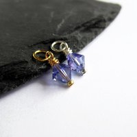 Tanzanite Purple Crystal Charm ~ Handmade by The Tiny Tree Frog Jewellery