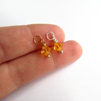 Sunflower Yellow Crystal Charm ~ Handmade by The Tiny Tree Frog Jewellery