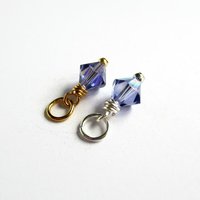 Tanzanite Purple Crystal Charm ~ Handmade by The Tiny Tree Frog Jewellery