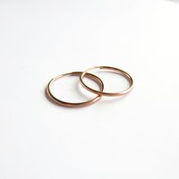 Single or Pair of Rose Gold Filled Hoop Earrings ~ 16mm