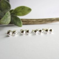 Recycled Sterling Silver Pebble or Ball Stud Earrings ~ Handmade by The Tiny Tree Frog Jewellery