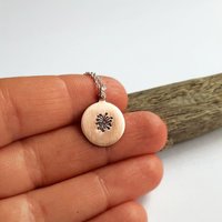 Hand Stamped Copper Dandelion Necklace ~ Handmade by The Tiny Tree Frog Jewellery