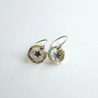 Hand Stamped Star Drop Earrings ~ 925 Sterling Silver ~ Handmade by The Tiny Tree Frog Jewellery