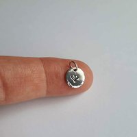Hand Stamped Sterling Silver Heart Charm ~ Handmade by The Tiny Tree Frog Jewellery