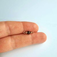 Tiny Red Garnet Gemstone Connector ~ January Birthstone ~ Handmade by The Tiny Tree Frog Jewellery