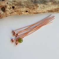 Raw Copper Ball End Headpins ~ Handmade by The Tiny Tree Frog Jewellery