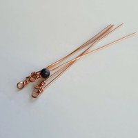 Fixed Loop Copper Eye Pins for Jewellery Makers ~ Handmade by The Tiny Tree Frog Jewellery