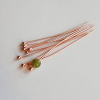 Rustic Pure Copper Ball End Head Pins ~ Handcrafted by The Tiny Tree Frog Jewellery