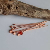 Hammered Ball End Copper Headpins ~ Handcrafted by The Tiny Tree Frog Jewellery