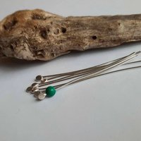 Recycled Sterling Silver Flat Disc Tip Headpins ~ Hand Made by The Tiny Tree Frog Jewellery