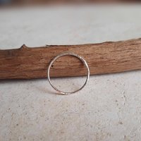 Ultra thin hammered recycled sterling silver stacking ring, handmade by The Tiny Tree Frog Jewellery