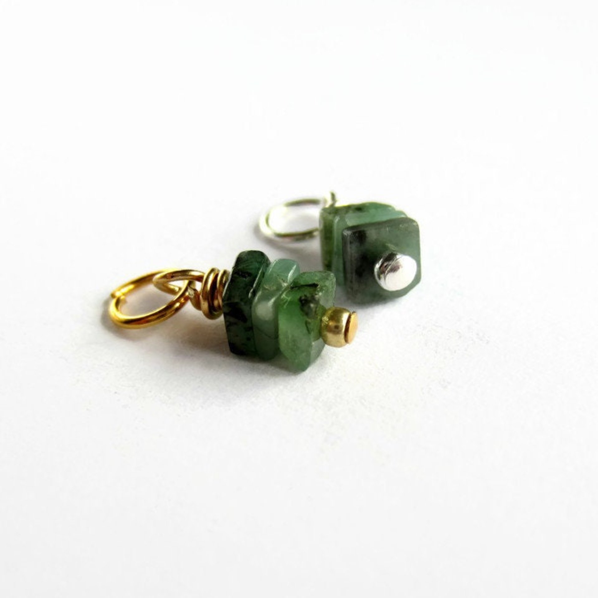 Emerald Gemstone Charm ~ May Birthstone ~ Handmade by The Tiny Tree Frog Jewellery