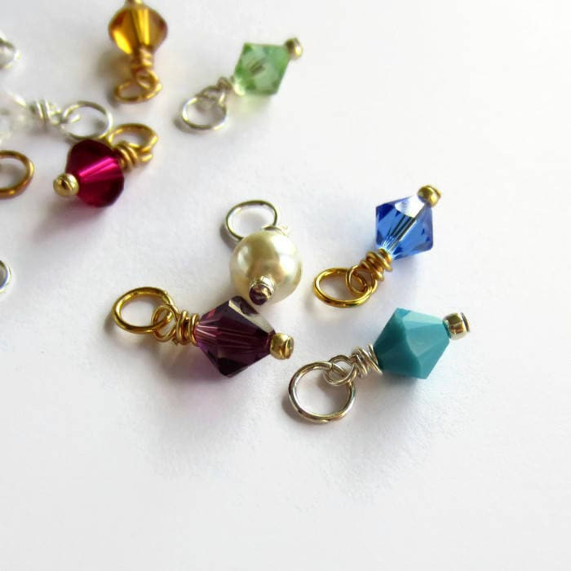 Tiny Crystal Birthstone Charm ~ Handmade by The Tiny Tree Frog Jewellery