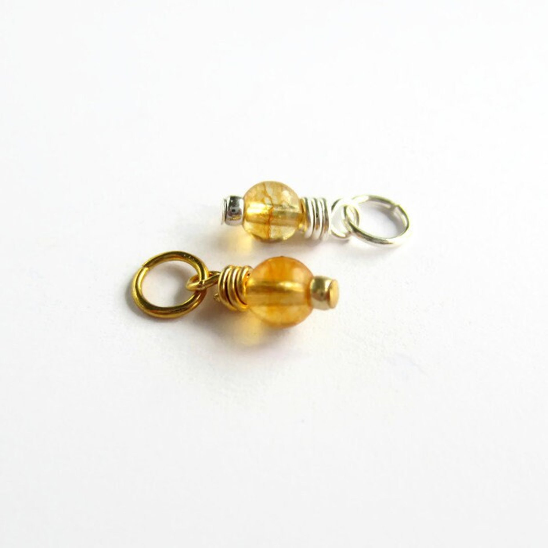 Citrine Gemstone Charm ~ November Birthstone ~ Handmade by The Tiny Tree Frog Jewellery