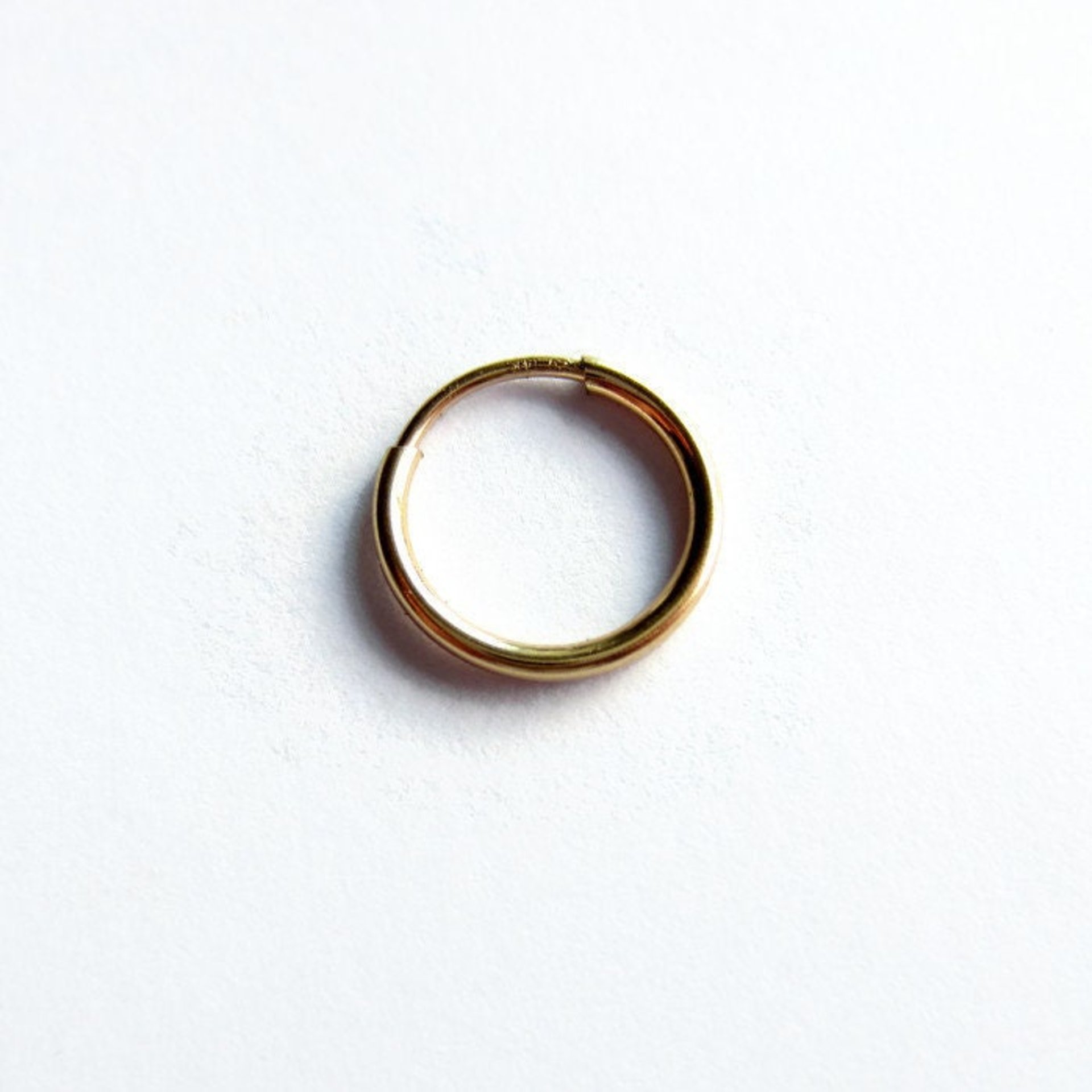 Single 12mm 14K Gold Filled Huggie Hoop Earring ~ The Tiny Tree Frog Jewellery