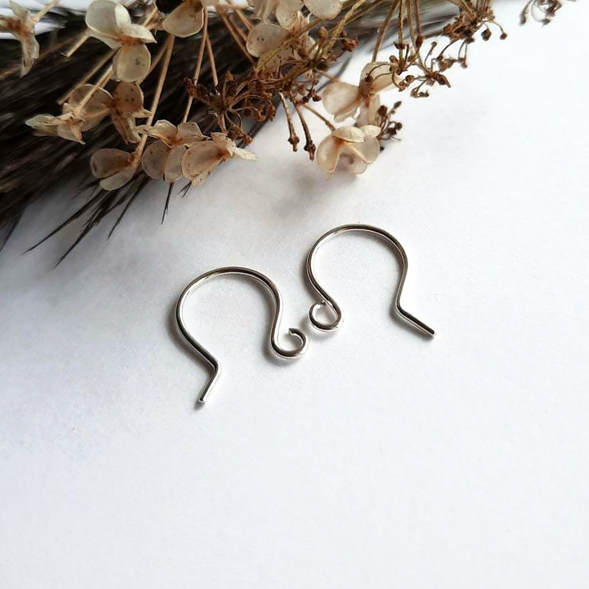 Mini 925 Sterling Silver Fish Hook Ear Wires ~ Handmade by The Tiny Tree Frog Jewellery