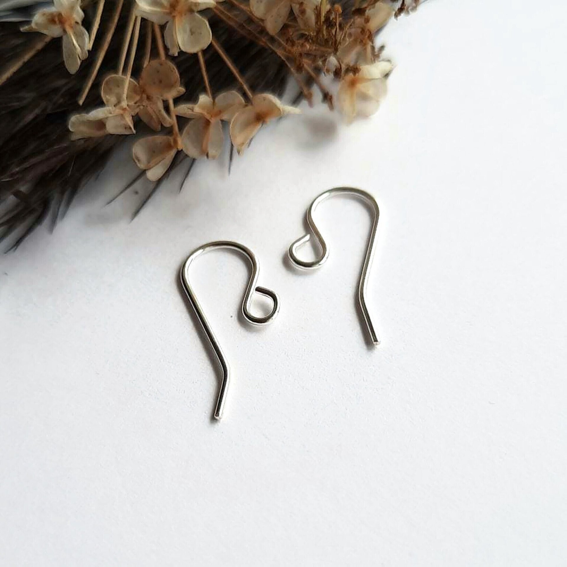 925 Sterling Silver Fish Hook Ear Wires ~ Handmade by The Tiny Tree Frog Jewellery