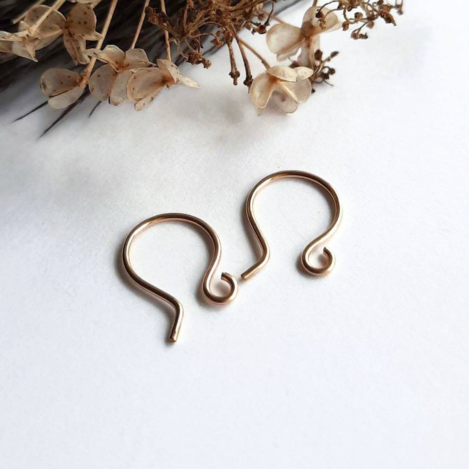Mini 14K Gold Filled Fish Hook Ear Wires ~ Handmade by The Tiny Tree Frog Jewellery