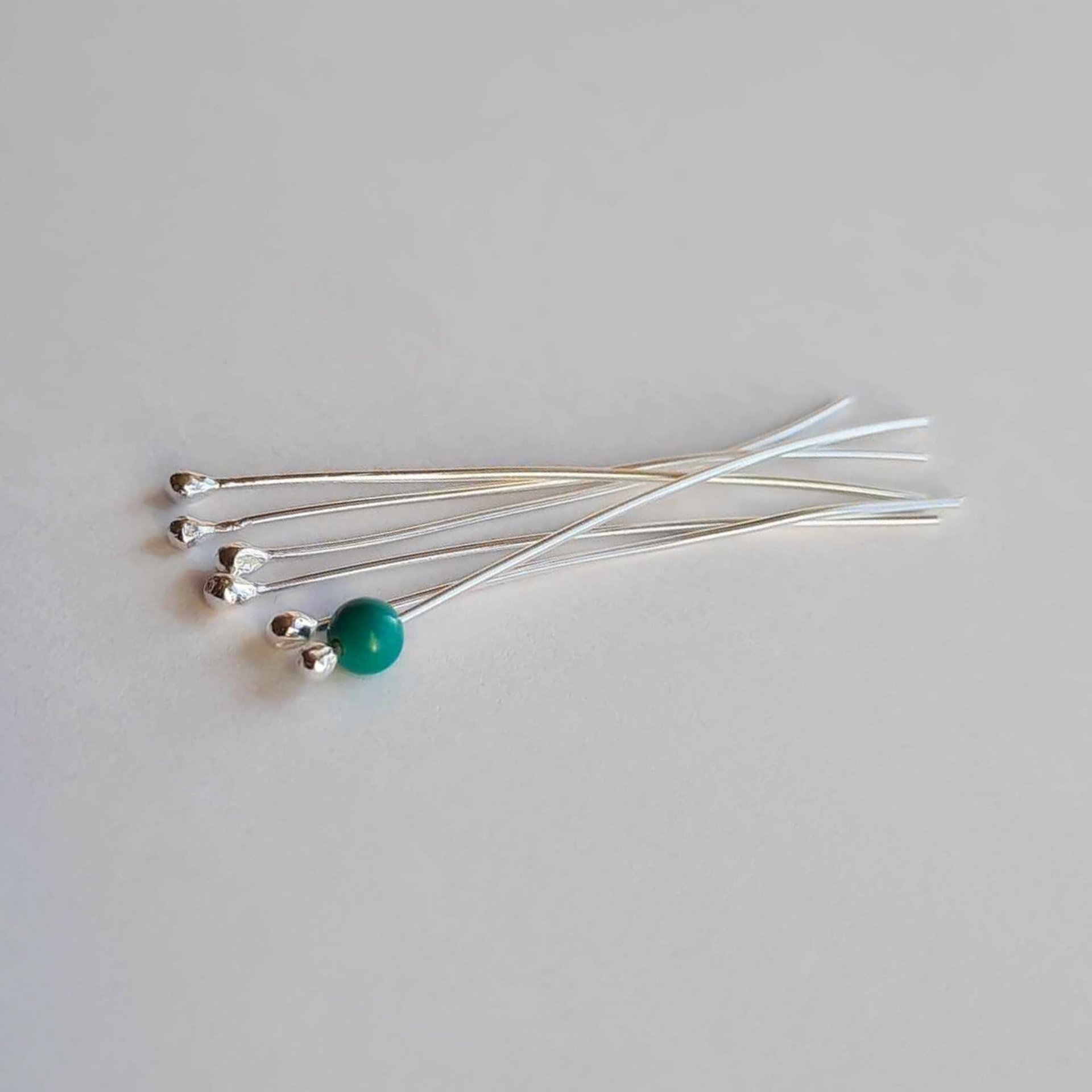 Recycled Sterling Silver Ball Tip Head Pins ~ Handcrafted by The Tiny Tree Frog Jewellery