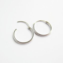 Single or Pair of 16mm 925 Sterling Silver Hoop Earrings ~ The Tiny Tree Frog Jewellery