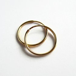 Single or Pair of 16mm 14K Gold Filled Hoop Earrings ~ The Tiny Tree Frog Jewellery