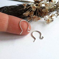 Mini 925 Sterling Silver Fish Hook Ear Wires ~ Handmade by The Tiny Tree Frog Jewellery