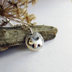 Cute Terrier Dog Necklace ~ Fine Silver and Sterling Silver ~ Handmade by The Tiny Tree Frog Jewellery