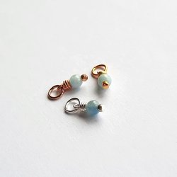 Aquamarine Gemstone Charm ~ March Birthstone ~ Handmade by The Tiny Tree Frog Jewellery