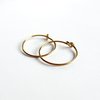 Single or Pair of 15mm 14K Gold Filled Thin Hoop Earrings ~ The Tiny Tree Frog Jewellery
