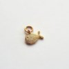 Matte Gold Plated Whale Charm ~ The Tiny Tree Frog Jewellery