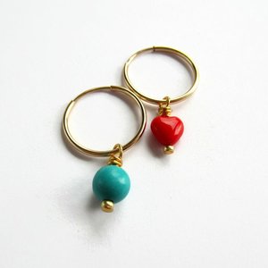 Single or Pair of 16mm 14K Gold Filled Hoop Earrings ~ The Tiny Tree Frog Jewellery