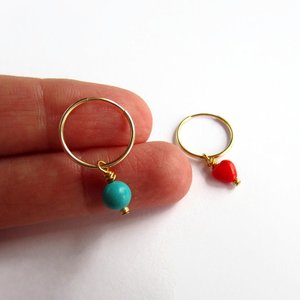 Single or Pair of 16mm 14K Gold Filled Hoop Earrings ~ The Tiny Tree Frog Jewellery