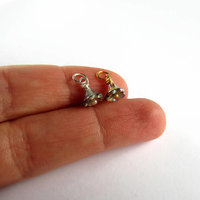 Tiny Crystal Vitrail Glass Flower Charm ~ Handmade by The Tiny Tree Frog Jewellery