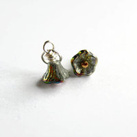 Tiny Crystal Vitrail Glass Flower Charm ~ Handmade by The Tiny Tree Frog Jewellery