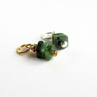 Emerald Gemstone Charm ~ May Birthstone ~ Handmade by The Tiny Tree Frog Jewellery