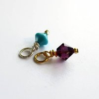 Tiny Crystal Birthstone Charm ~ Handmade by The Tiny Tree Frog Jewellery