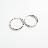 Single or Pair of 20mm 925 Sterling Silver Hinged Hoop Earrings ~ The Tiny Tree Frog Jewellery