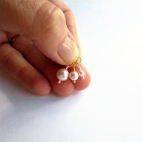 Pale Pink Crystal Pearl Charm ~ June Birthstone ~ Handmade by The Tiny Tree Frog Jewellery