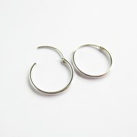 Single or Pair of 20mm 925 Sterling Silver Hinged Hoop Earrings ~ The Tiny Tree Frog Jewellery