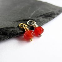 Carnelian Gemstone Charm ~ Handmade by The Tiny Tree Frog Jewellery