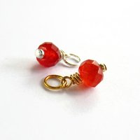 Carnelian Gemstone Charm ~ Handmade by The Tiny Tree Frog Jewellery
