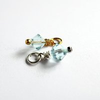 Pale Blue Crystal Charm  ~ Handmade by The Tiny Tree Frog Jewellery