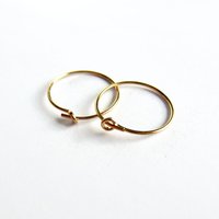 Single or Pair of 15mm 14K Gold Filled Thin Hoop Earrings ~ The Tiny Tree Frog Jewellery